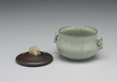 图片[3]-Small two handled grayish green incense burner, Kuan ware, Southern Sung dynasty-China Archive